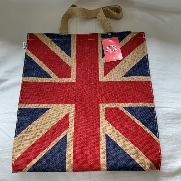 ELGATE Jute Tote Bag | British Flag Bag - Picture 1 of 7